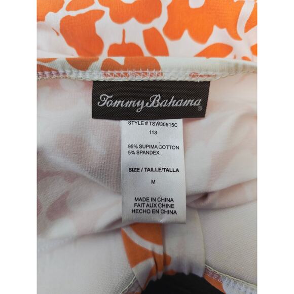 Tommy Bahama Orange Hawaiian Floral Summer Women's Dress M - Picture 3 of 4